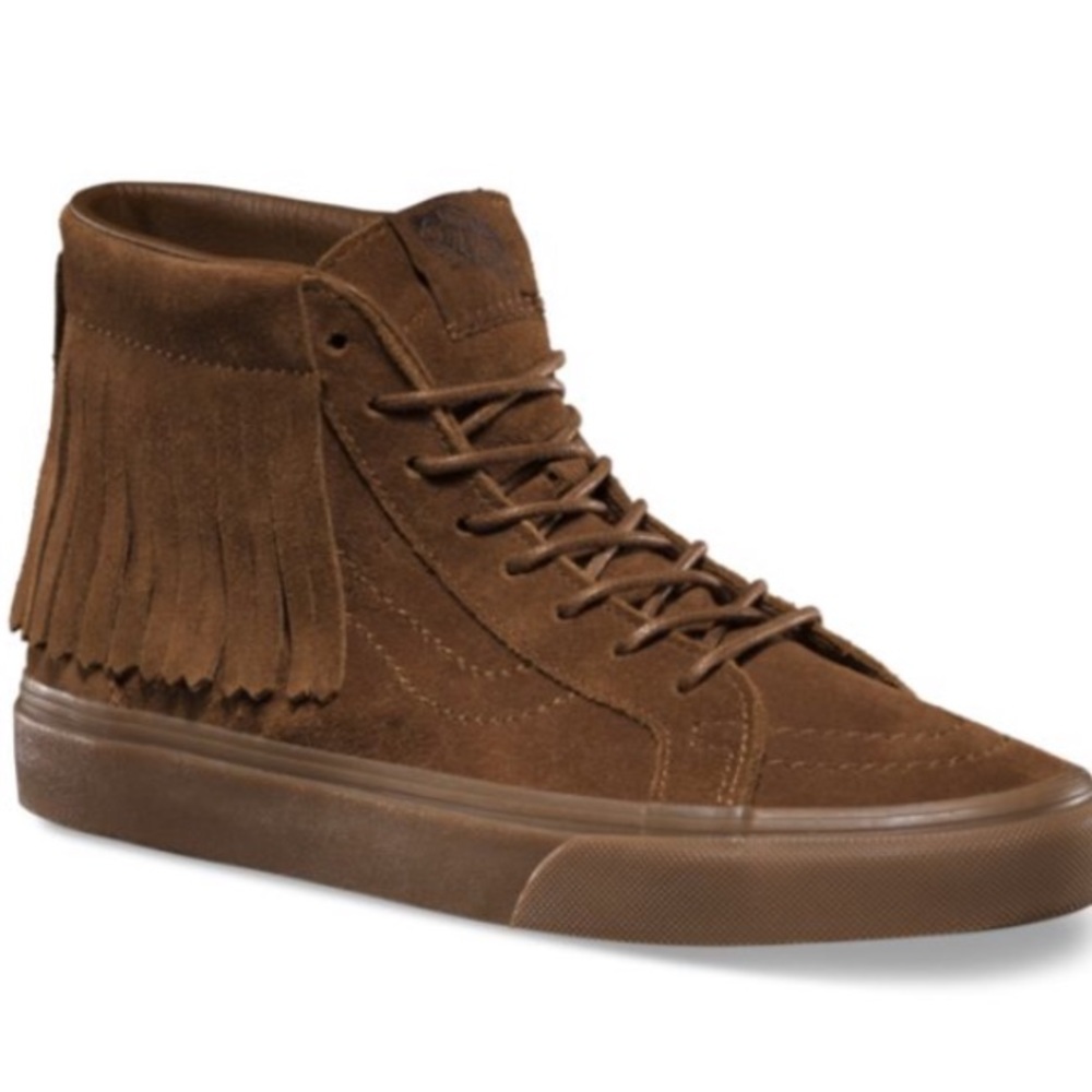 Vans Suede High tops with FRINGE! Size 8